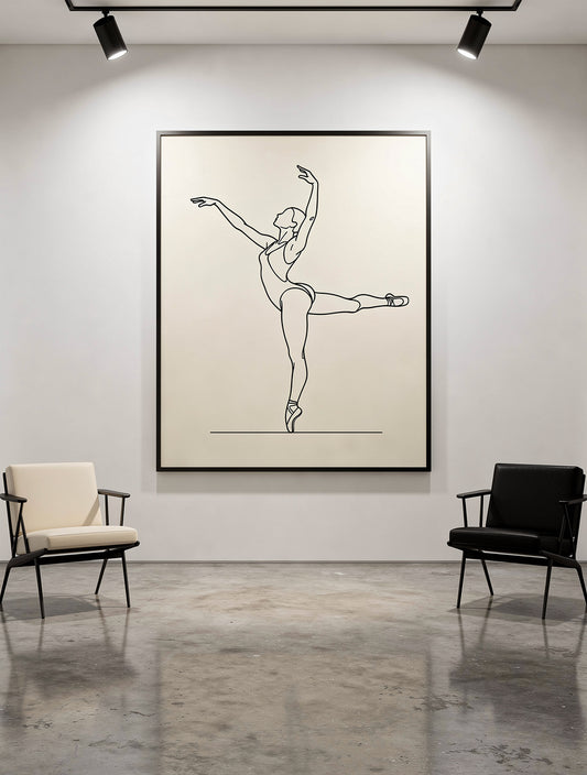 Dancing Figure Continuous Line Art | Minimalist Print
