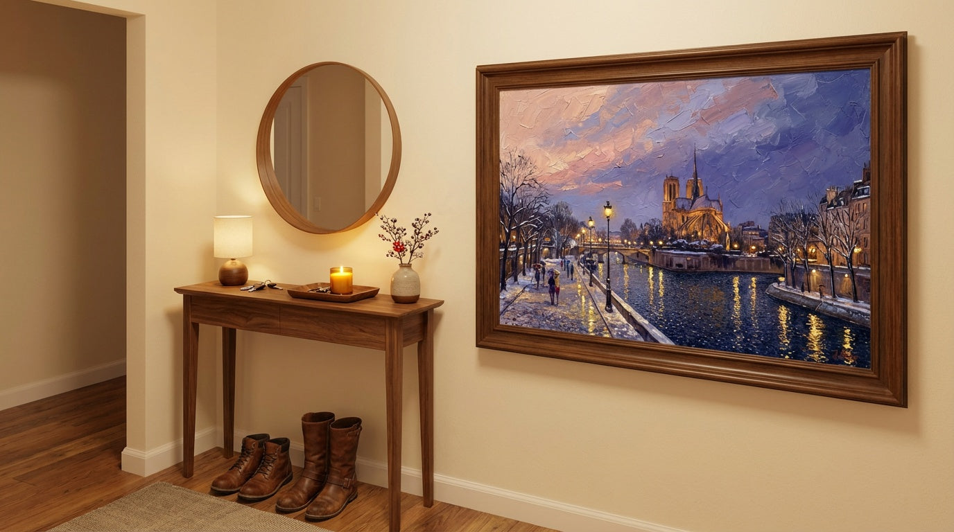 February Evening on the Seine Wall Art | Impressionist Print