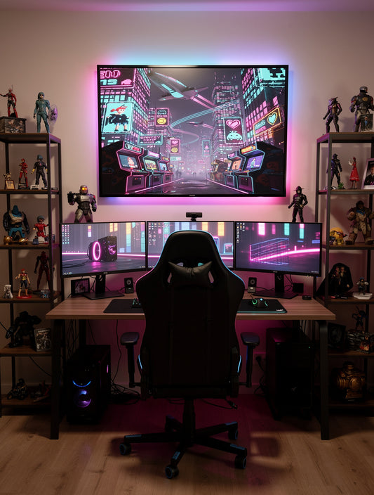 Neon Streets Cyber City Arcade Wall Art | Retro