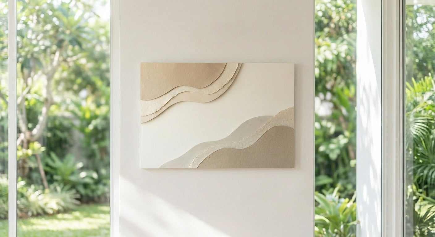 Neutral Abstract Wall Art | Organic Forms Modern Minimalist Print