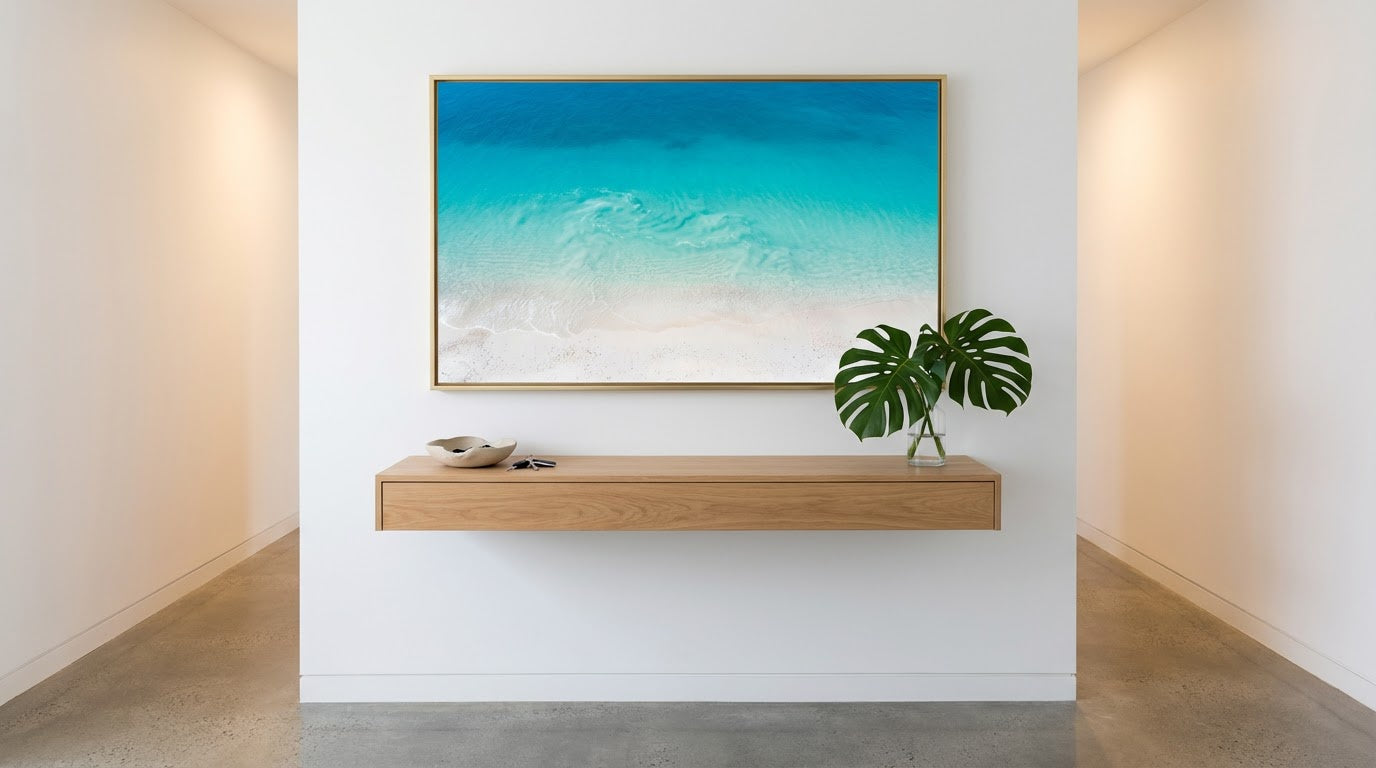 Turquoise Ocean Wave Wall Art | Coastal Beach House Decor