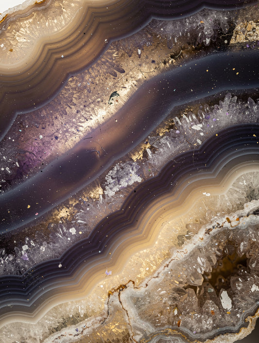 Agate Nebula Macro Crystal Formation | Fine Art Print