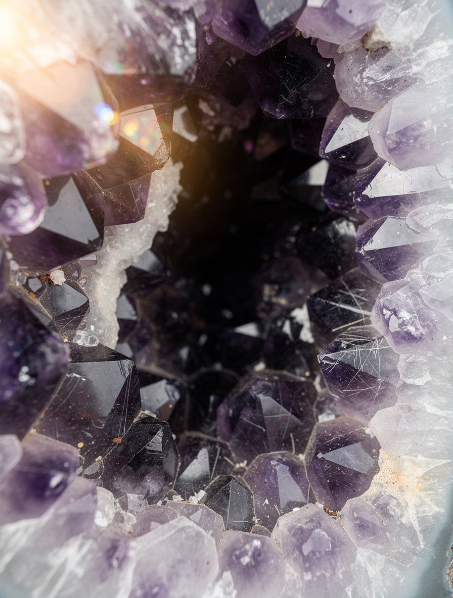 Amethyst Geode Cathedral Wall Art | Macro Crystal