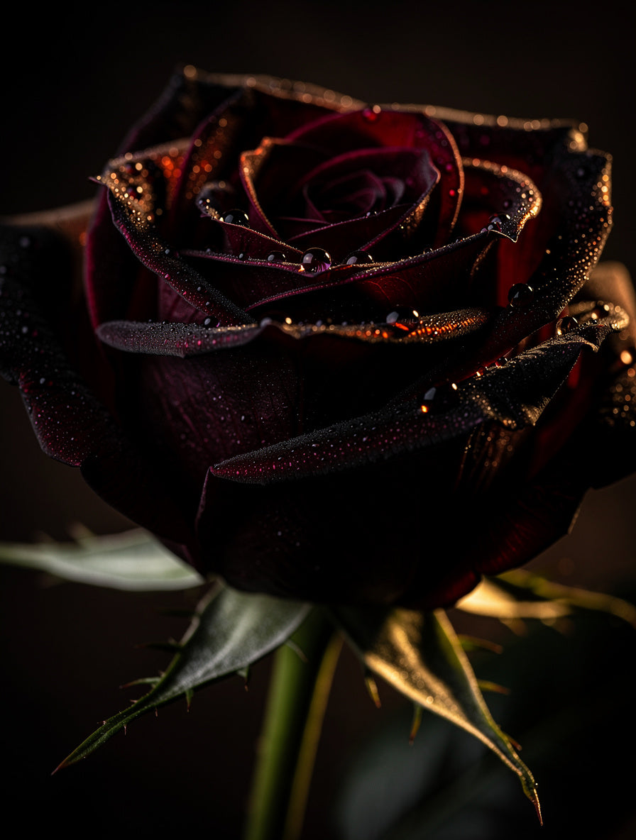 Black Rose Noir Dark Floral Wall Art | Gothic Canvas