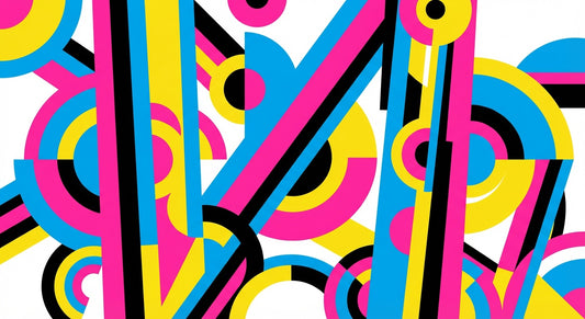 Carnival Stripe Geometric Wall Art | Bold Maximalist Print | Dopamine Decor Playful Statement Art