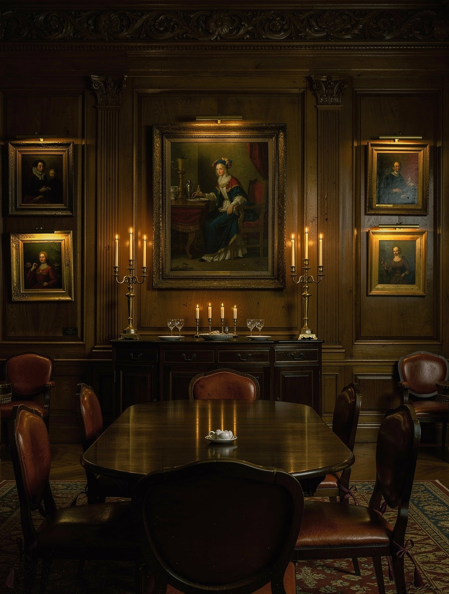 Candlelit Manuscript Library Wall Art | Dark Academia