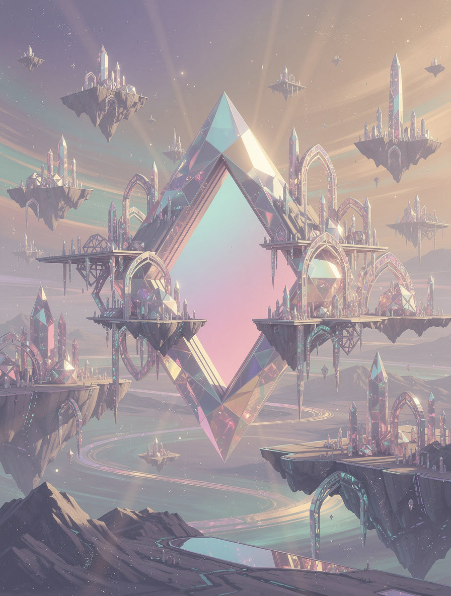 Crystalline Dream Portal AI Surrealism | Ethereal Canvas