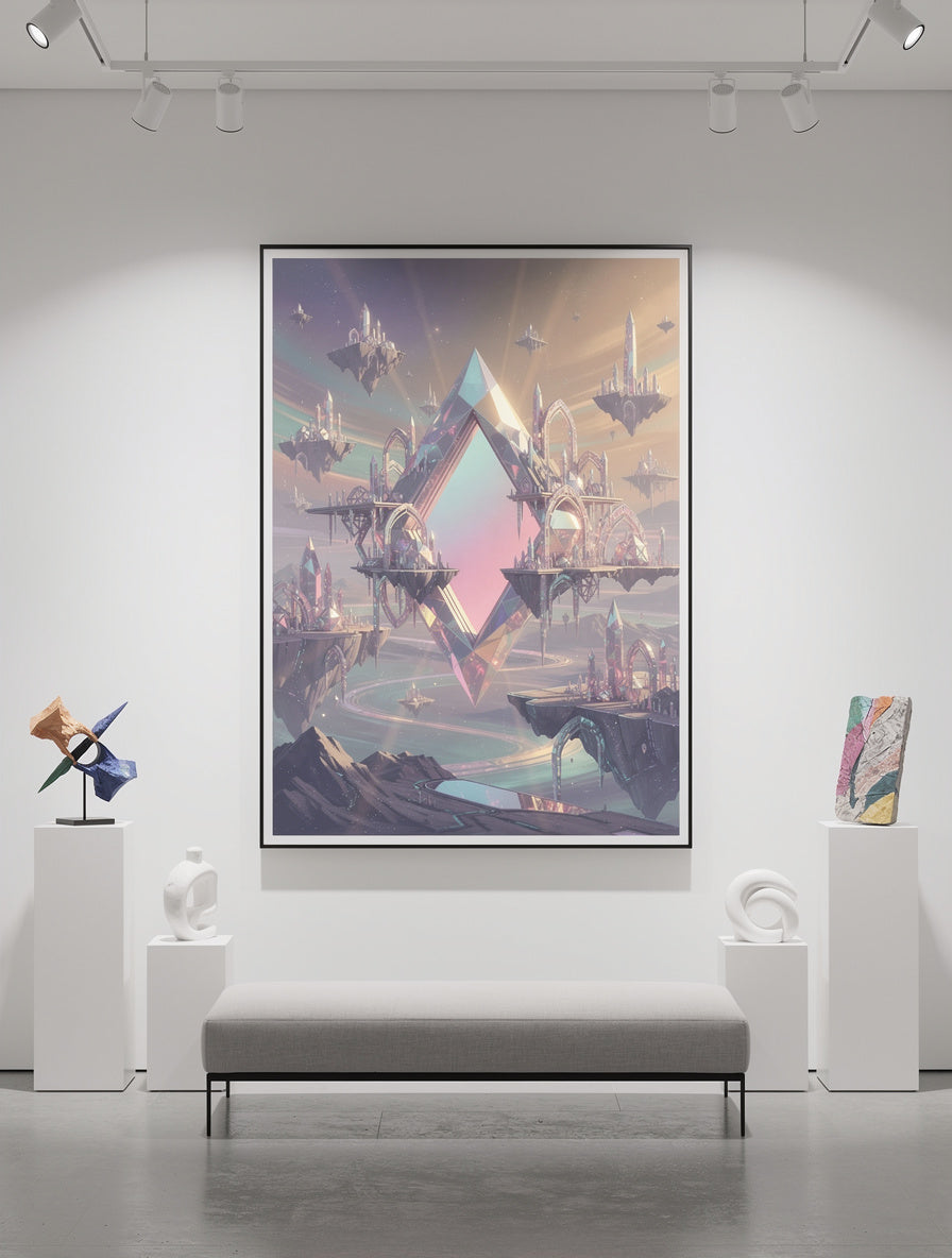 Crystalline Dream Portal AI Surrealism | Ethereal Canvas
