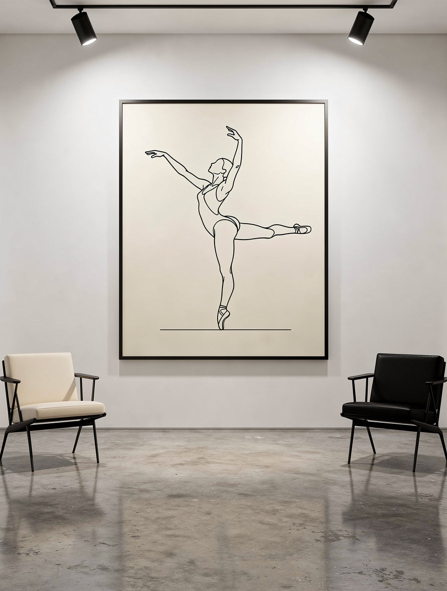 Dancing Figure Continuous Line Art | Minimalist Print