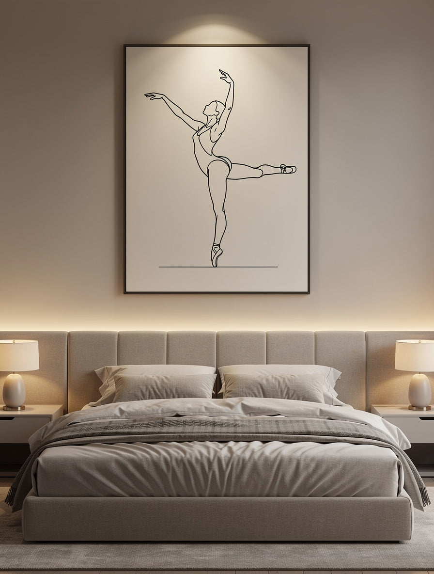 Dancing Figure Continuous Line Art | Minimalist Print