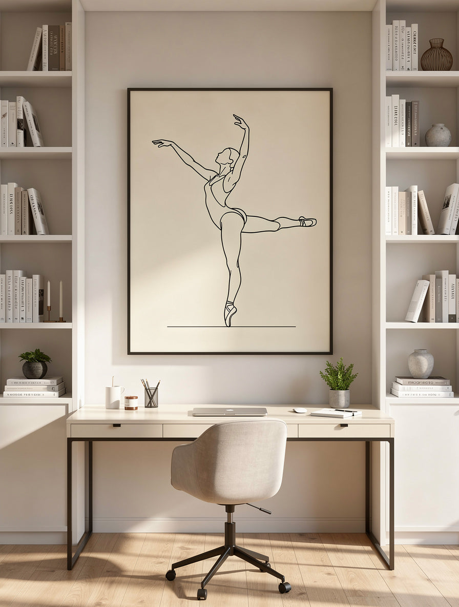 Dancing Figure Continuous Line Art | Minimalist Print