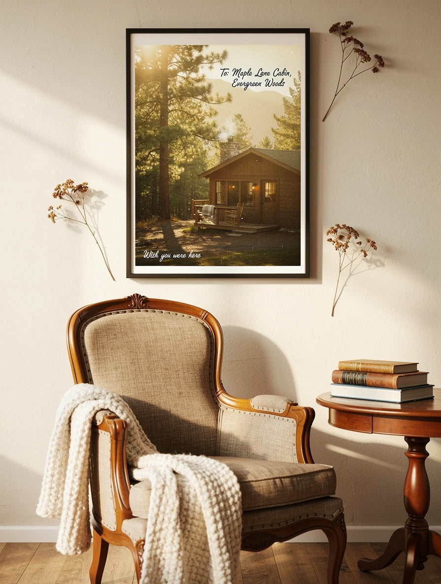 Faded Postcard from Home Wall Art | Nostalgic