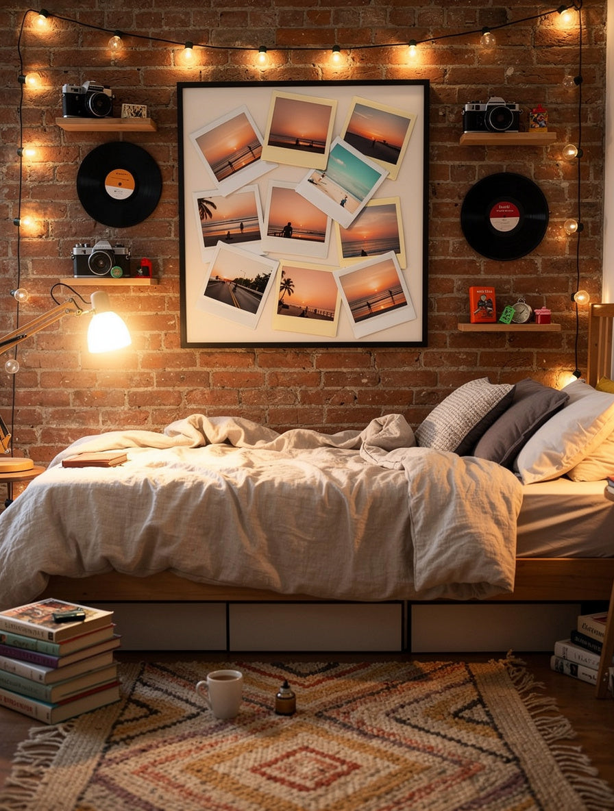 Faded Sunset Polaroid Memories Wall Art | Vintage