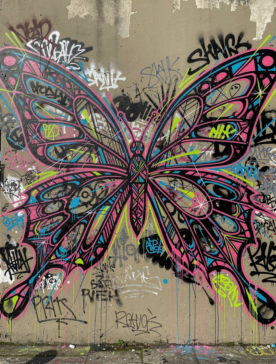 Freedom Wings Street Graffiti Wall Art | Urban Canvas