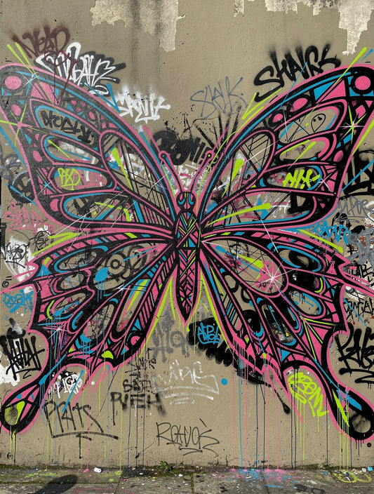 Freedom Wings Street Graffiti Wall Art | Urban Canvas
