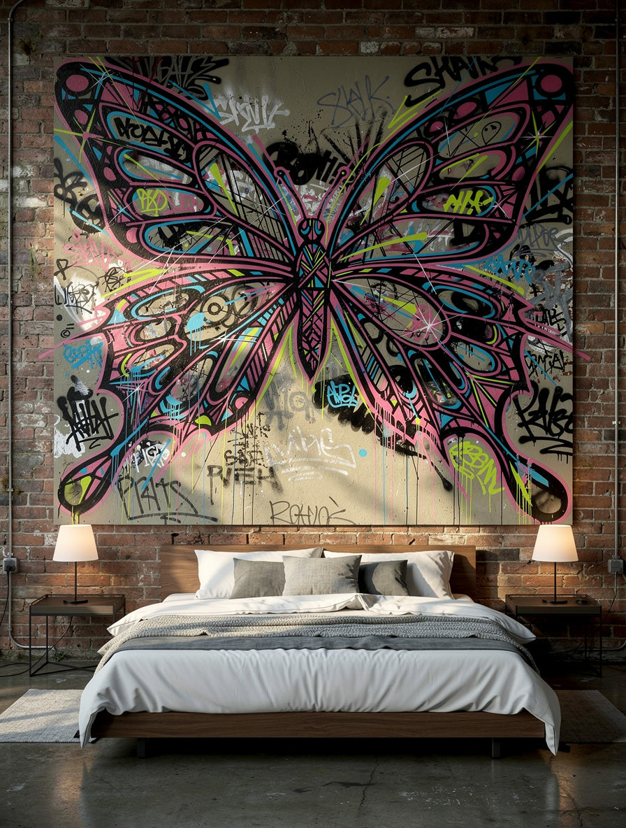 Freedom Wings Street Graffiti Wall Art | Urban Canvas