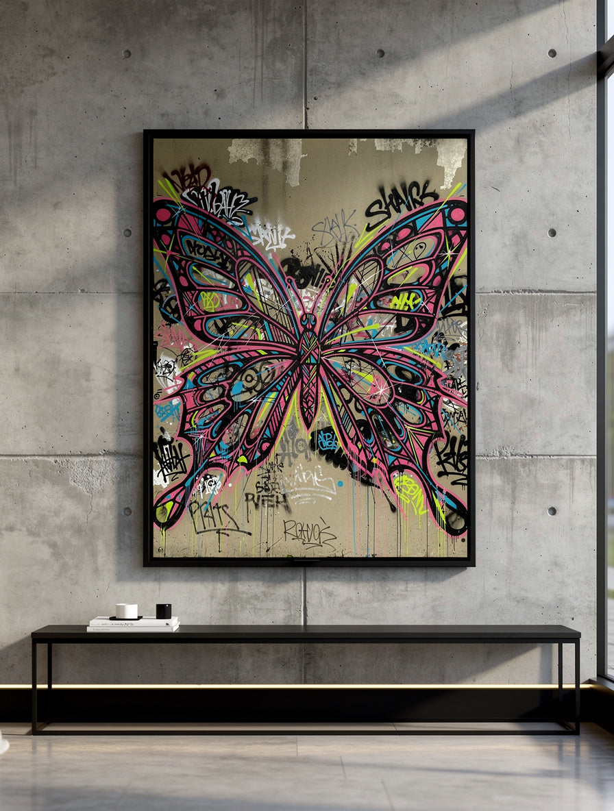 Freedom Wings Street Graffiti Wall Art | Urban Canvas
