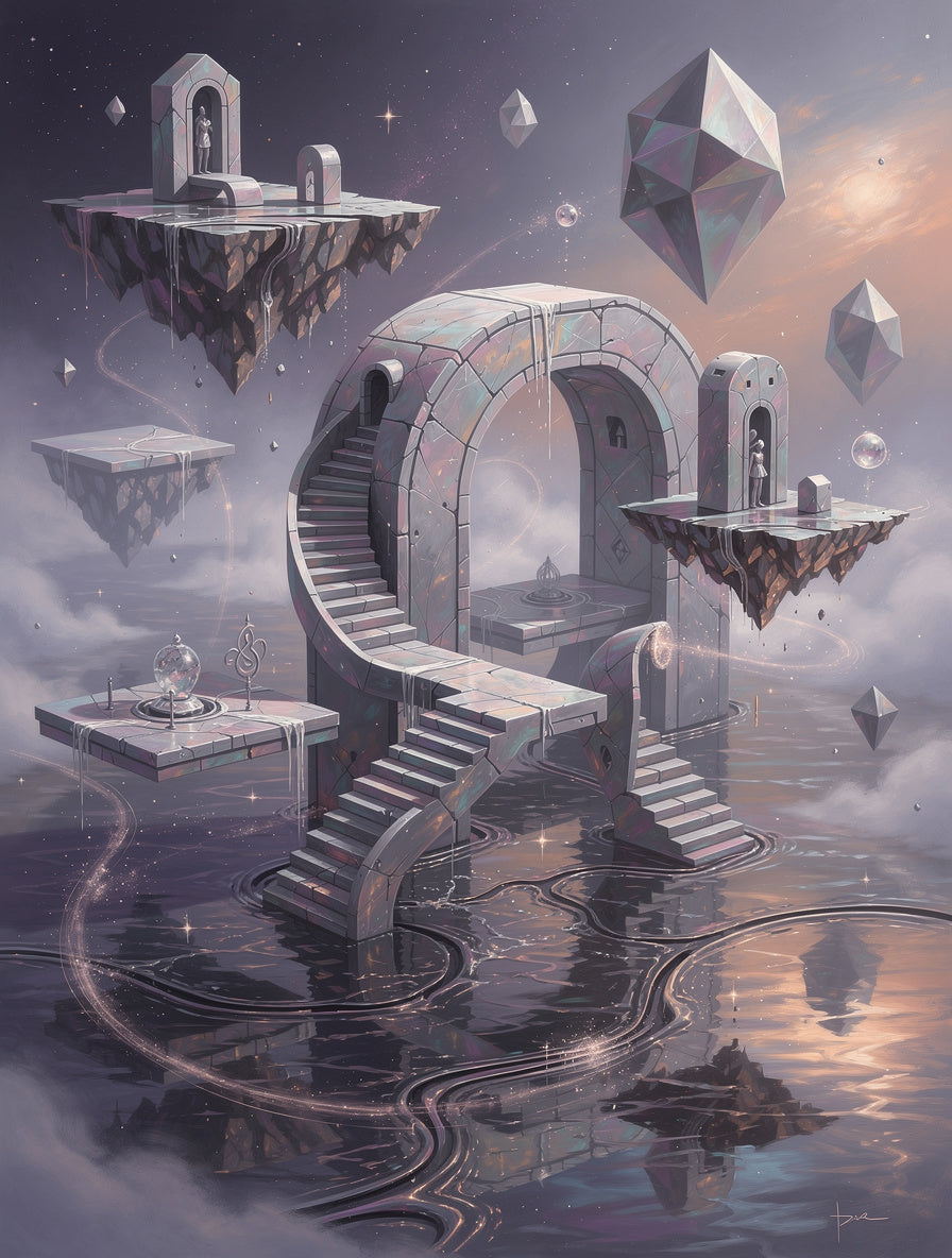 Liquid Mirror Dimension Portal Wall Art | Surreal