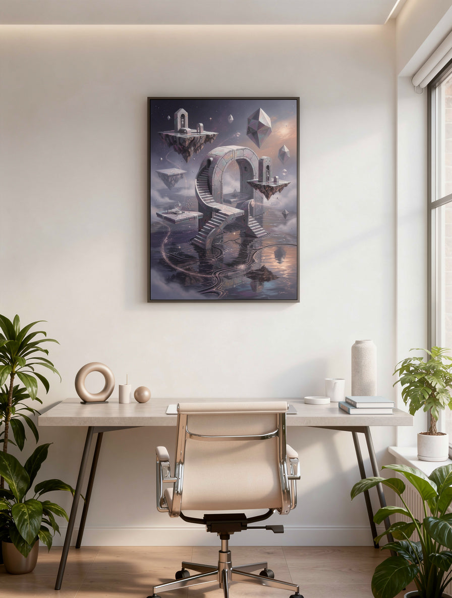Liquid Mirror Dimension Portal Wall Art | Surreal