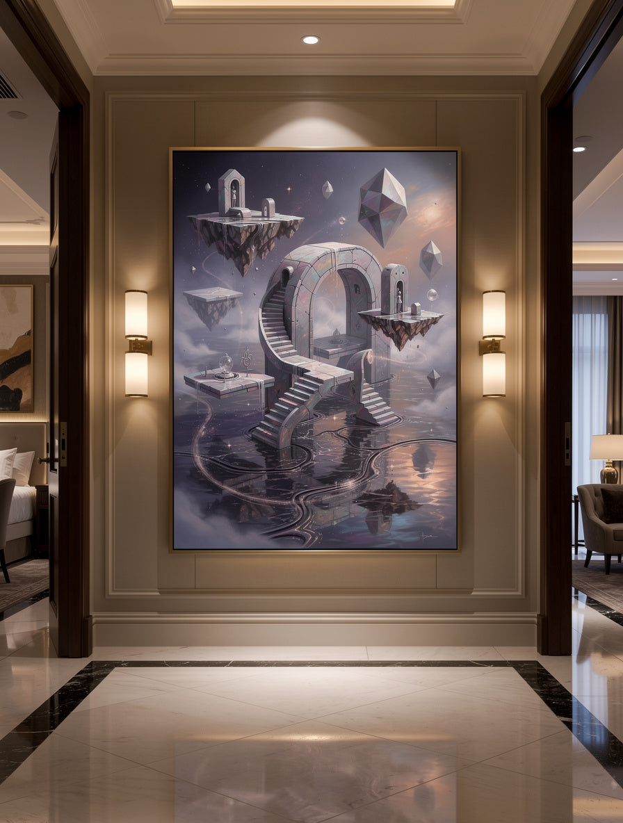 Liquid Mirror Dimension Portal Wall Art | Surreal