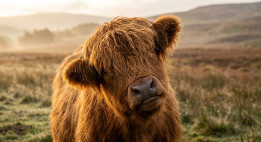 Majestic Highland Cow Portrait Canvas Wall Art | Rustic Farmhouse Animal Print for Living Room & Study