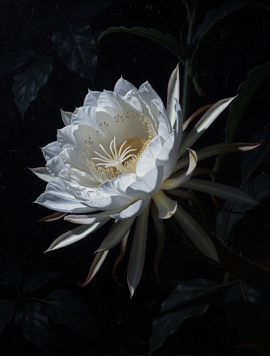Midnight Blooming Night-Blooming Cereus Wall Art | Gothic