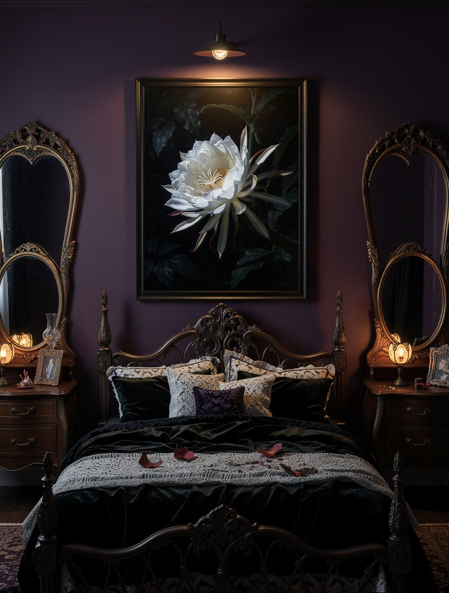 Midnight Blooming Night-Blooming Cereus Wall Art | Gothic