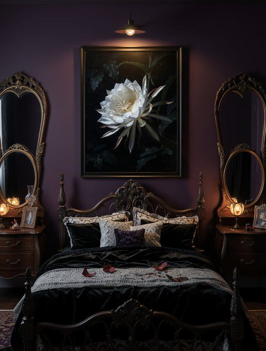 Midnight Blooming Night-Blooming Cereus Wall Art | Gothic