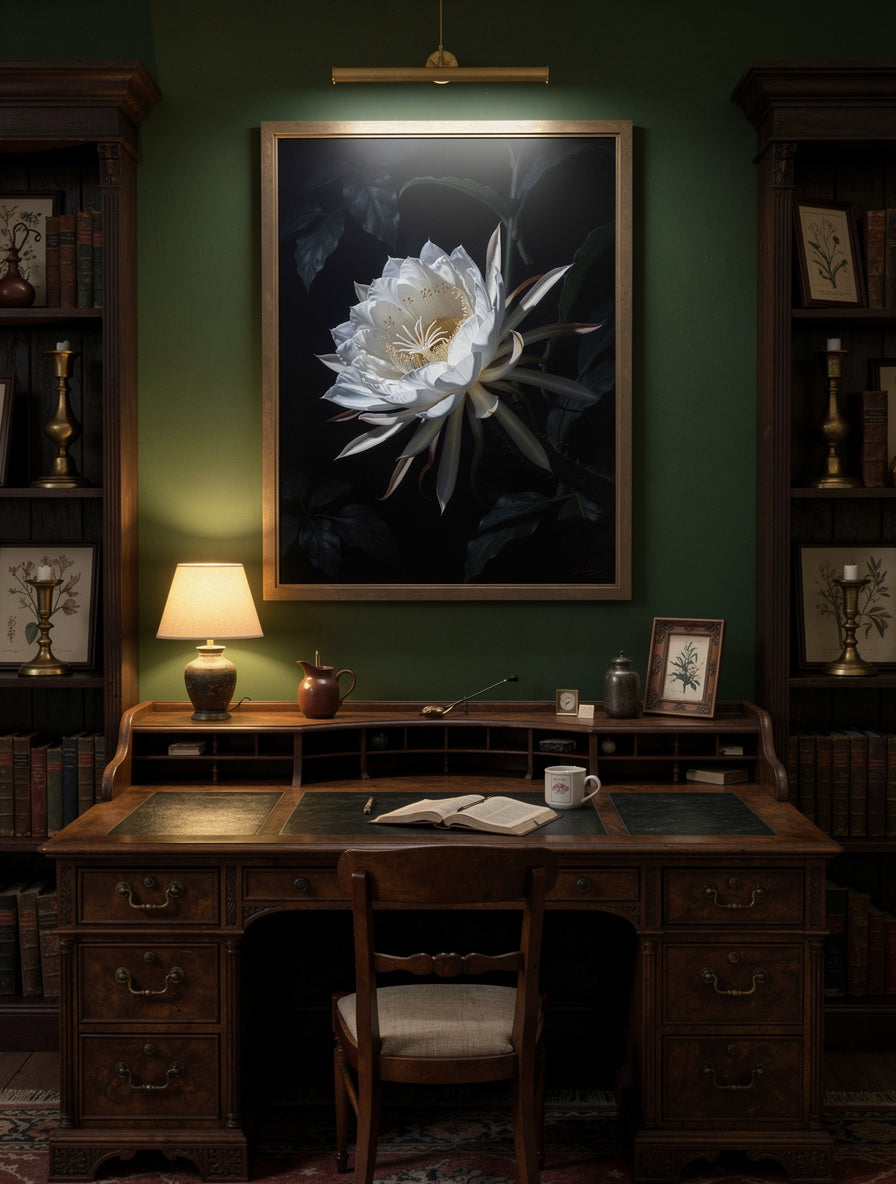 Midnight Blooming Night-Blooming Cereus Wall Art | Gothic
