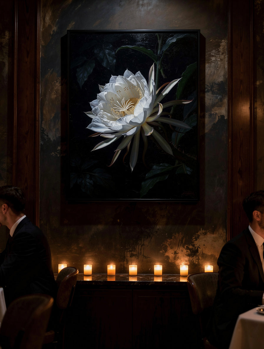 Midnight Blooming Night-Blooming Cereus Wall Art | Gothic