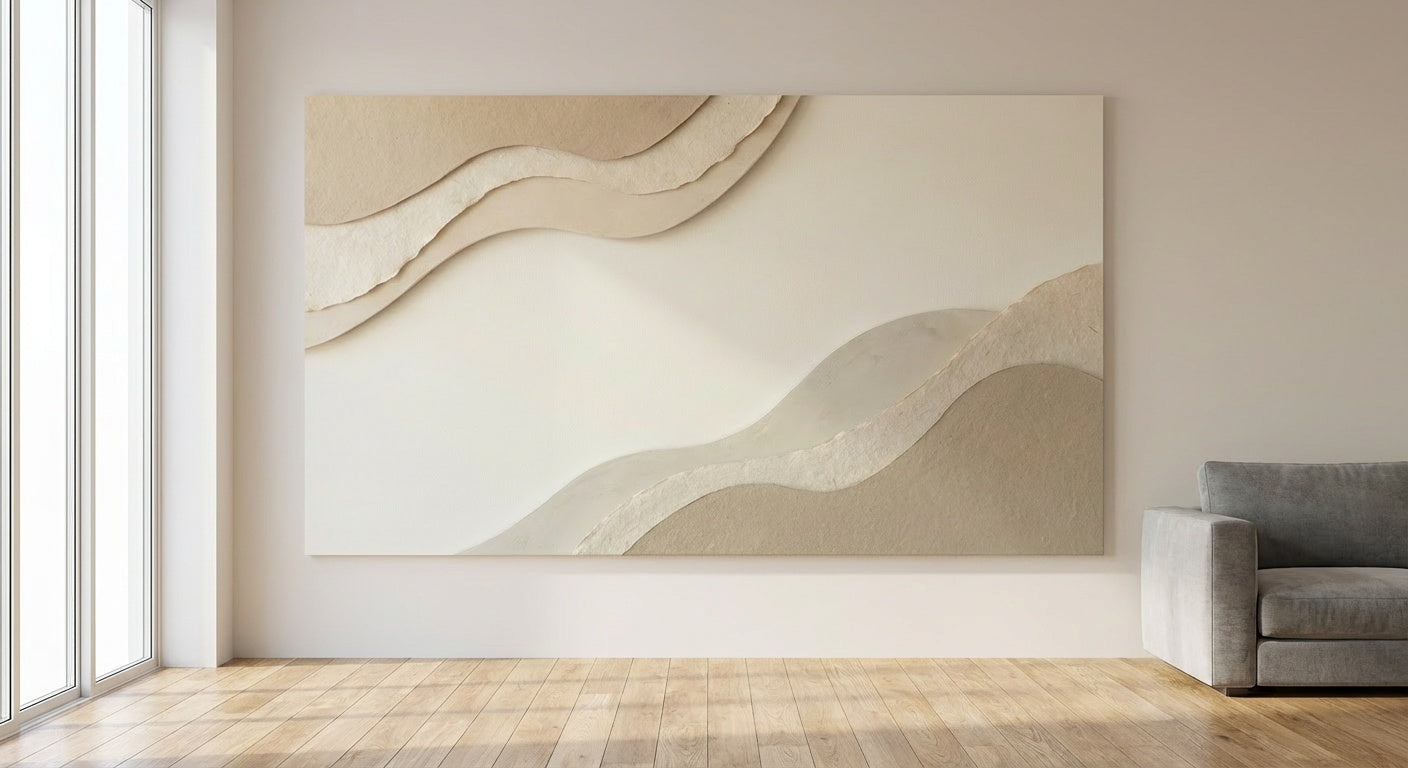 Neutral Abstract Wall Art | Organic Forms Modern Minimalist Print