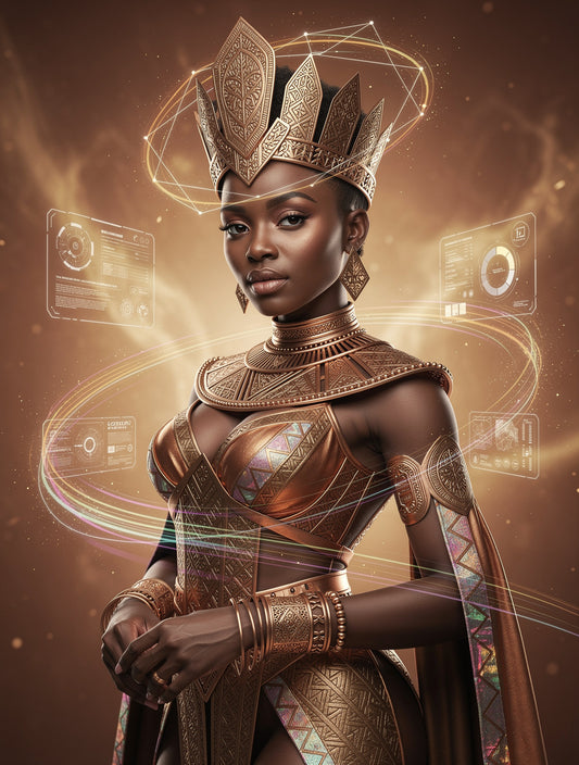 Queen of Copper Futures Afrofuturism | Canvas Print