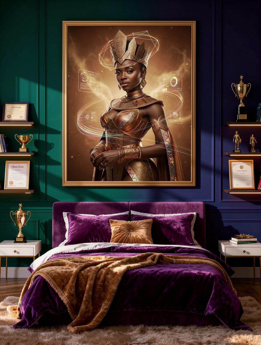 Queen of Copper Futures Afrofuturism | Canvas Print