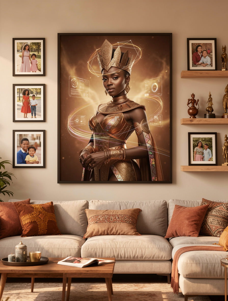 Queen of Copper Futures Afrofuturism | Canvas Print