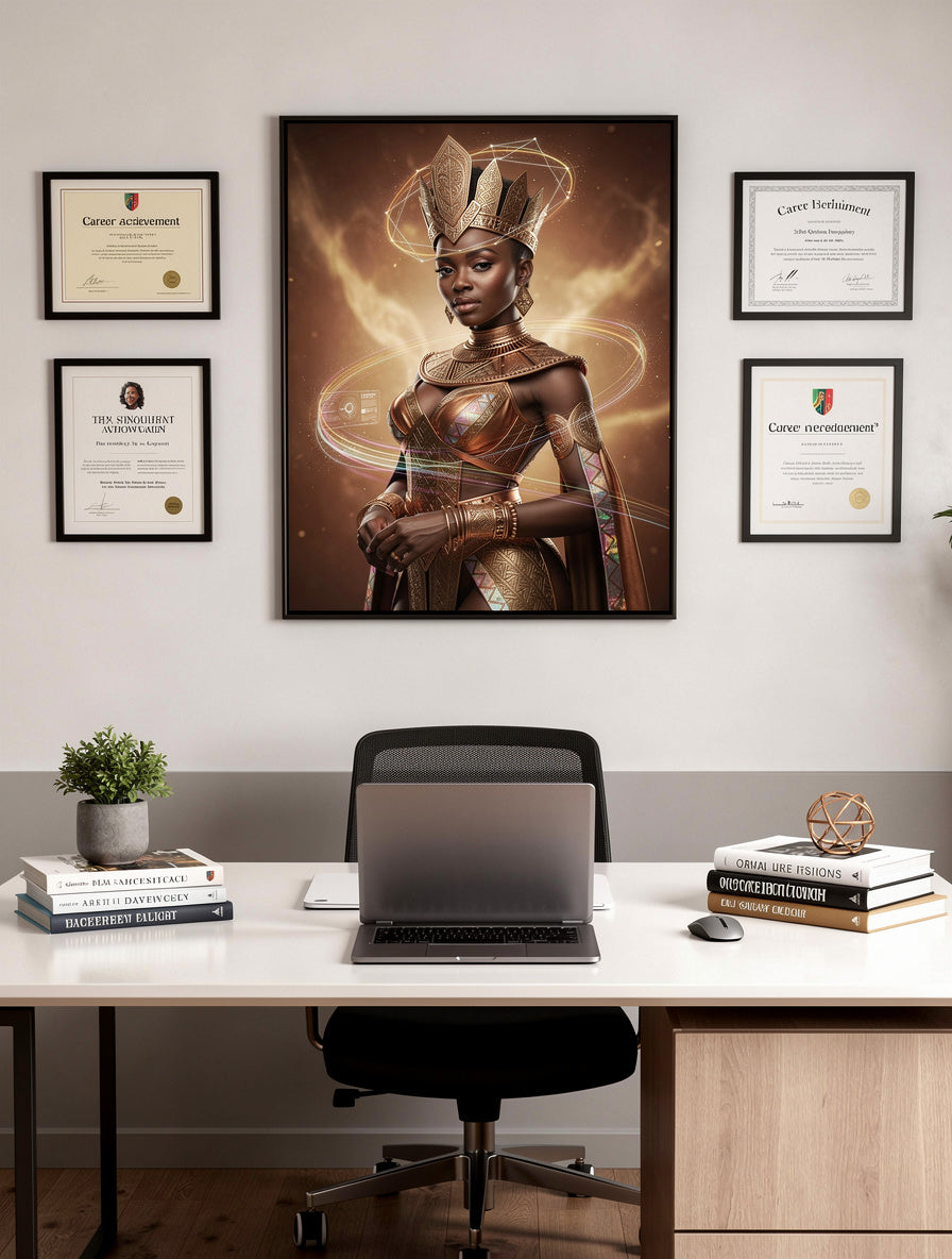 Queen of Copper Futures Afrofuturism | Canvas Print