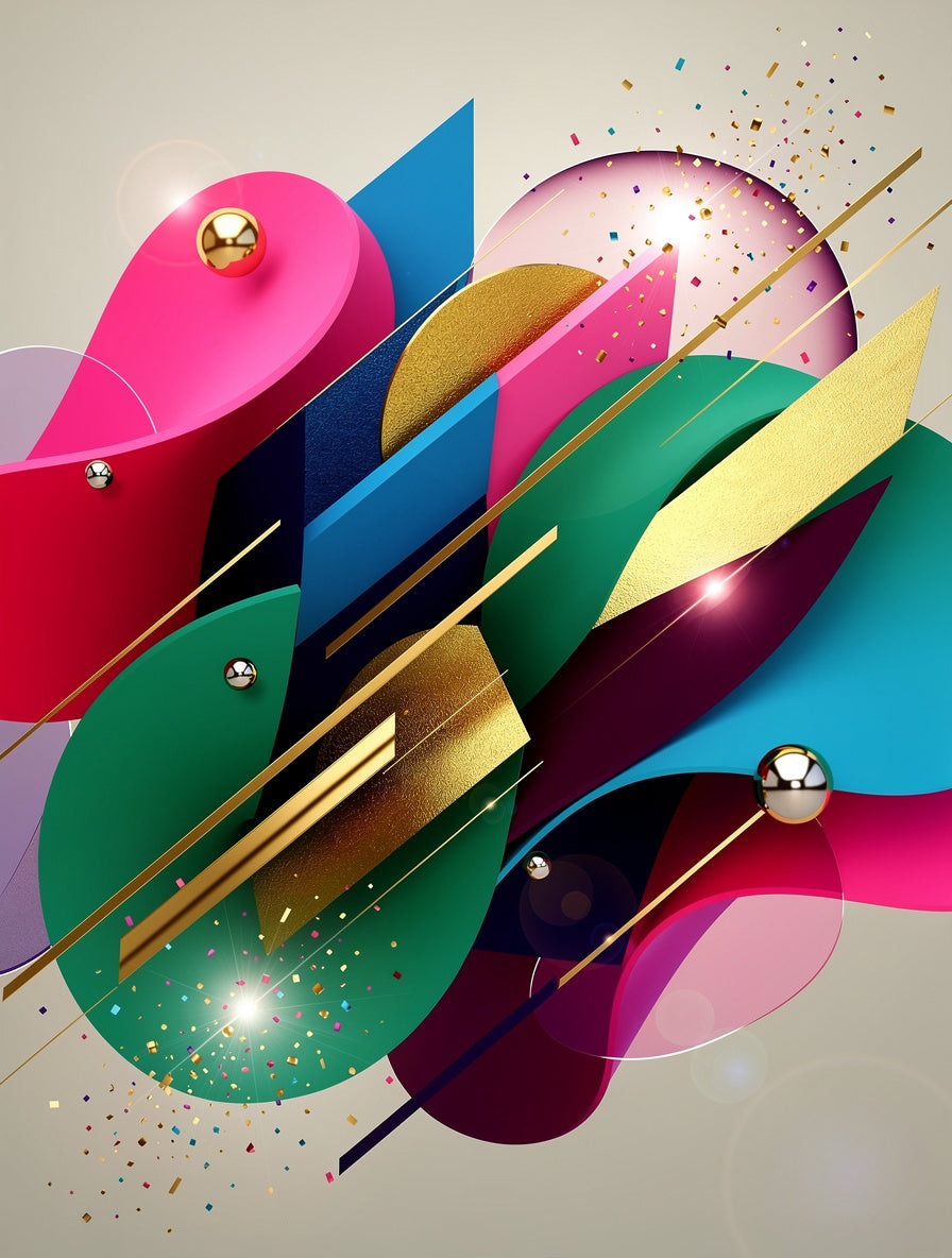 Rainbow Prism Explosion Wall Art | Maximalist Color
