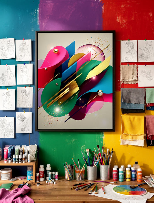 Rainbow Prism Explosion Wall Art | Maximalist Color