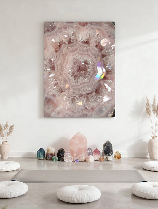 Rose Quartz Cathedral Depths Wall Art | Biophilic