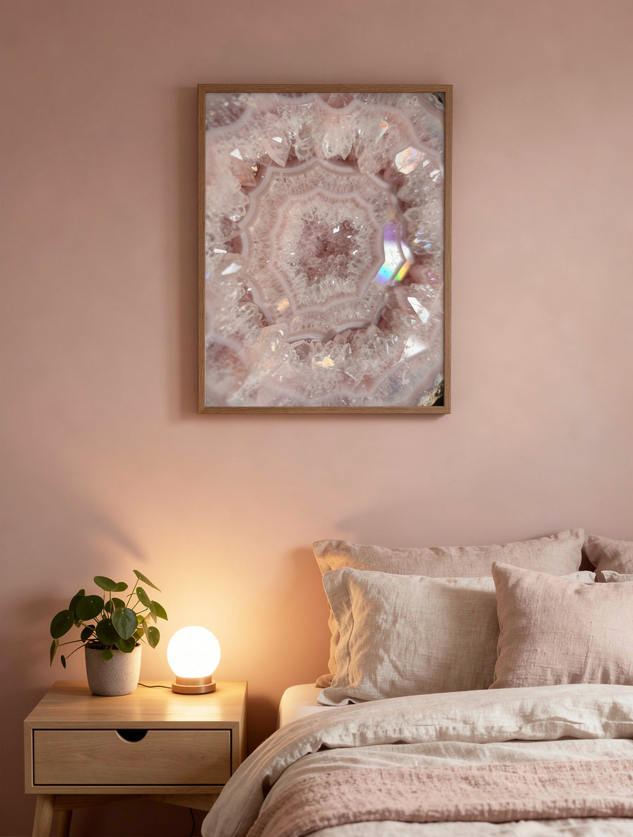 Rose Quartz Cathedral Depths Wall Art | Biophilic