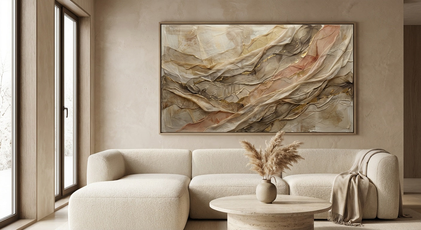 Sediment & Silk Quiet Maximalism Wall Art | Neutral Layered