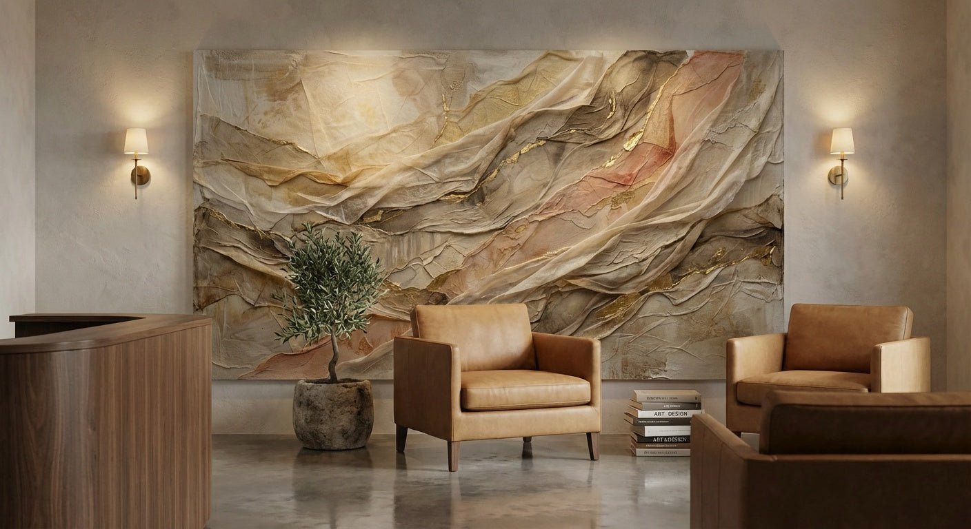 Sediment & Silk Quiet Maximalism Wall Art | Neutral Layered