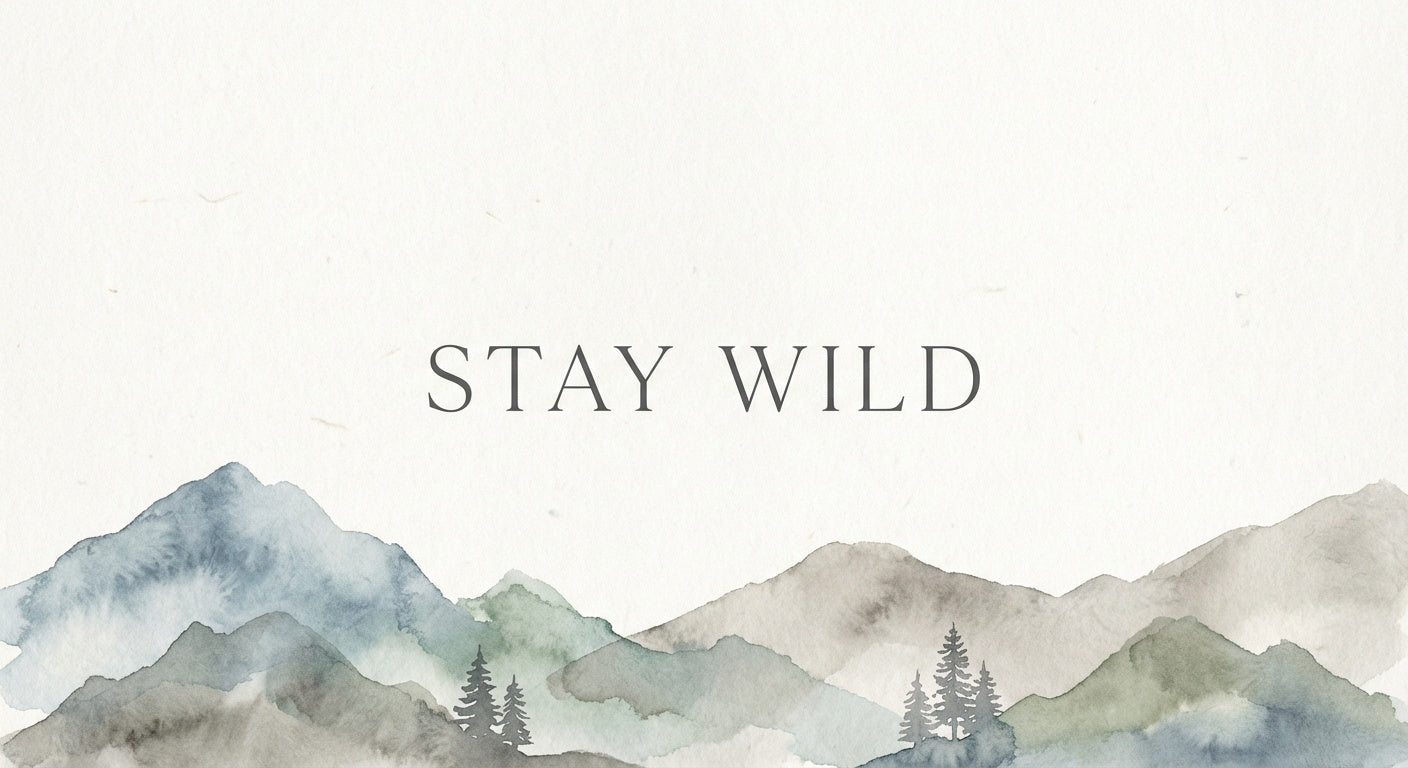 Stay Wild Nature Typography Motivational Wall Art | Botanical Inspirational Quote Canvas Print
