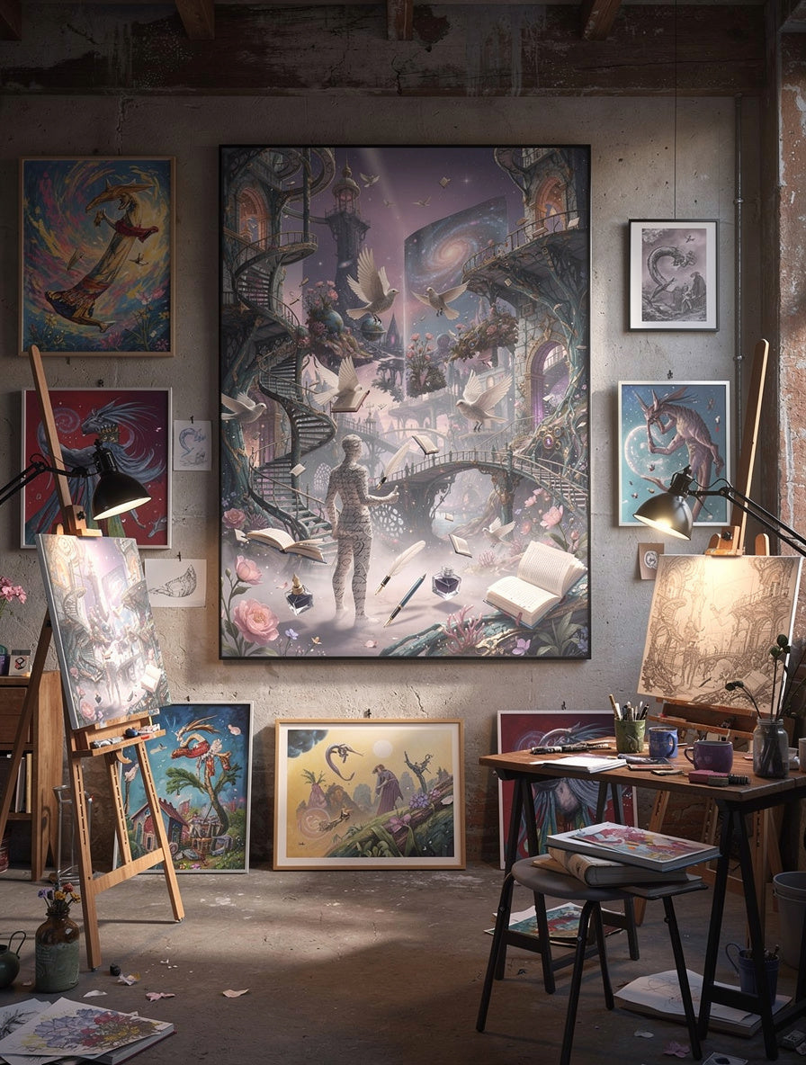 Floating Archive of Forgotten Dreams | AI Surrealism
